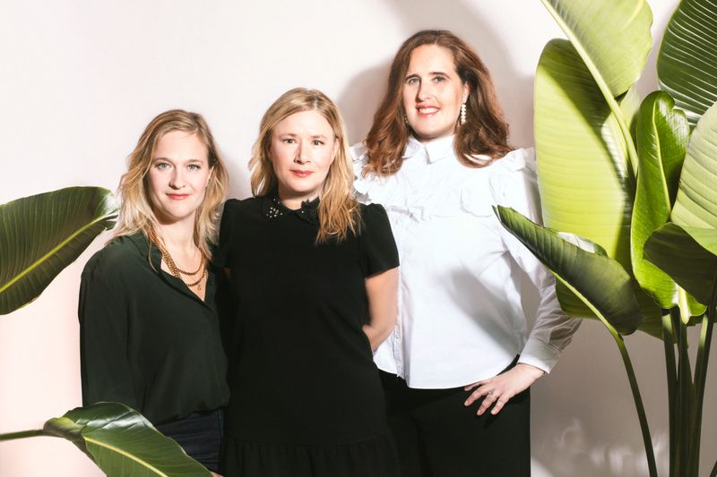 Grundarna bakom BlancheStories: Beatrice von Schwerin, Lisa Leuhusen och Catja Löfgren. Foto: Pressbild.