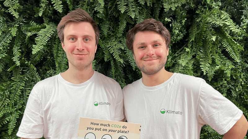 Klimato CEO Anton Unger and Head of Sales Christoffer Connée. Photo Credit: Press.