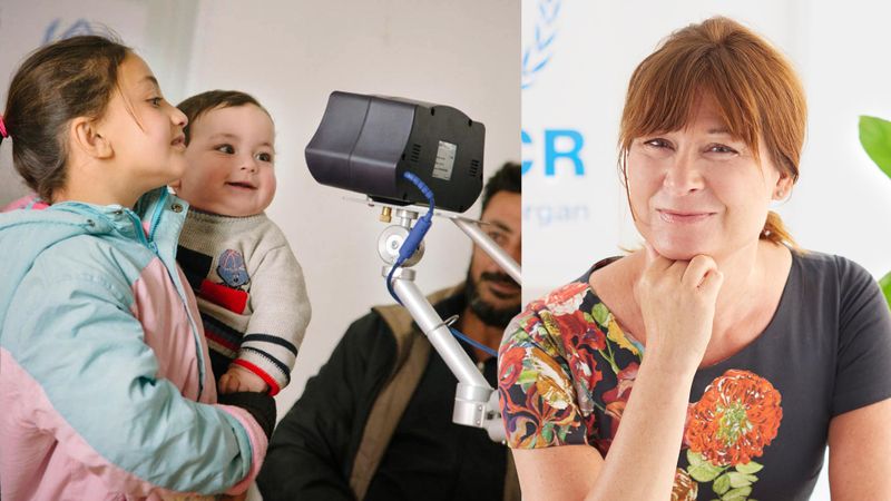 Genom ögonscanning registreras många flyktingar berättar Åsa Widell generalsekreterare för Sverige för UNHCR. Foto: Jared Kohler/UNHCR