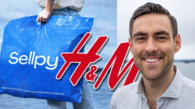 Gustav Wessman, Sverigechef på Sellpy ser samarbetet med H&M-gruppen som väldigt fördelaktigt. Foto: Pressbilder.