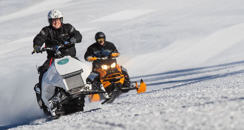 Vidde's electrical snowmobiles. Image credit: Press.