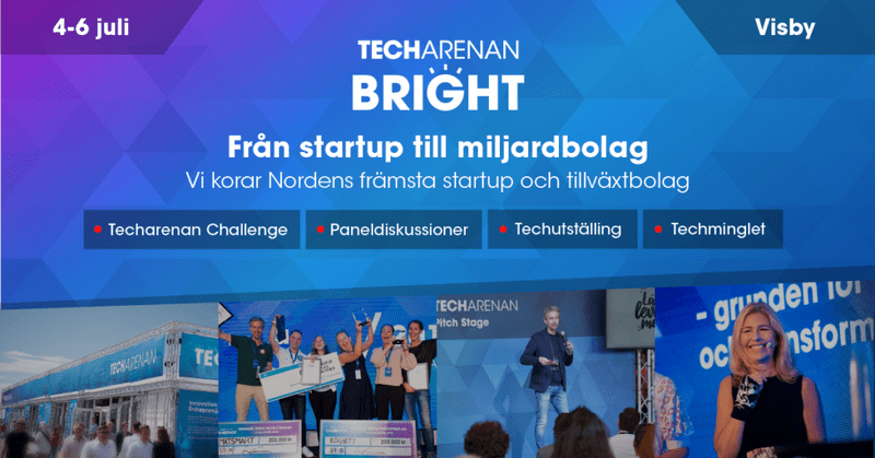 Techarenan Bright i Almedalen 2022.